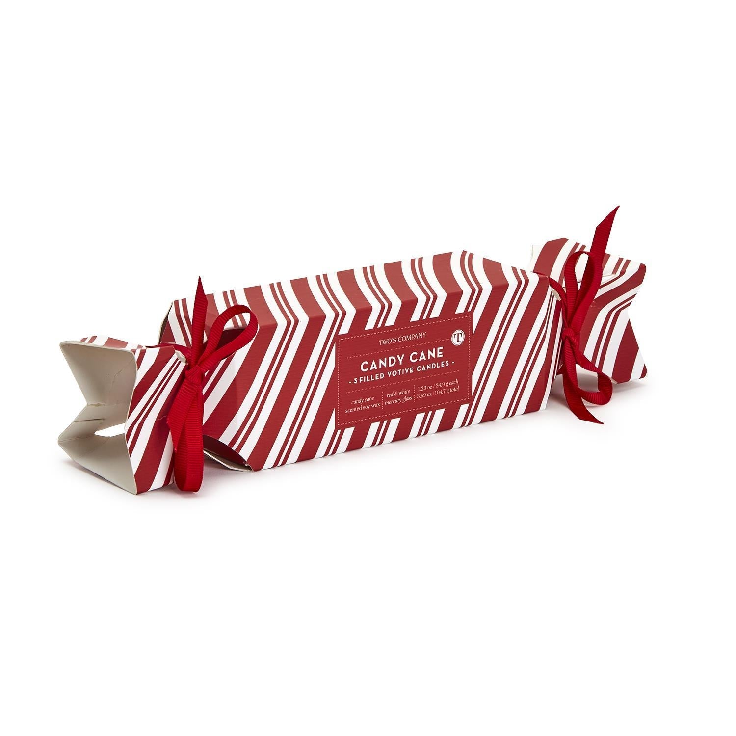 Two&#39;s Company Candle Cracker Candy Cane Candle