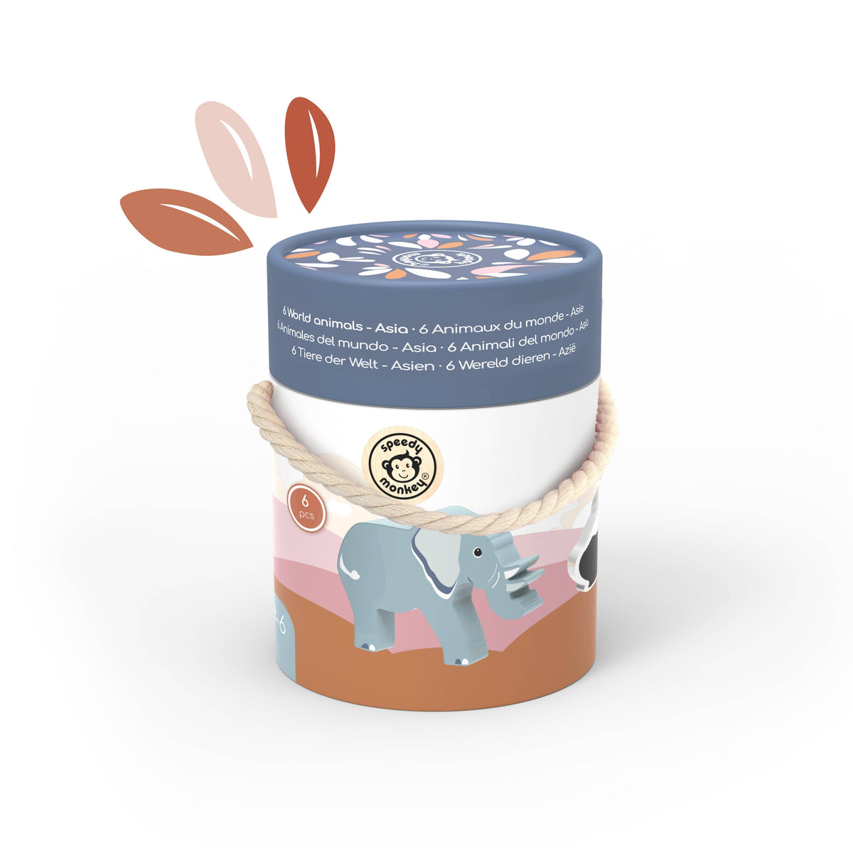 World Animals Wooden Blocks - Asia