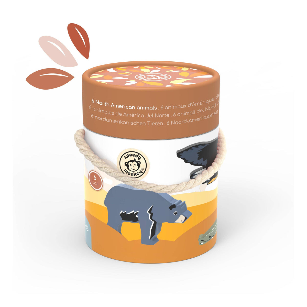 World Animals Wooden Blocks - North America