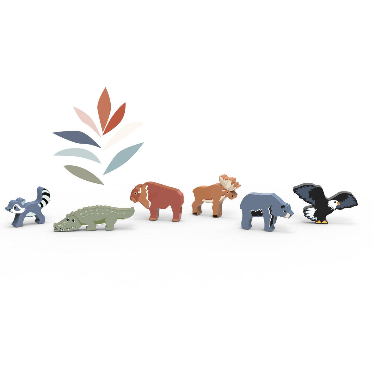 World Animals Wooden Blocks - North America