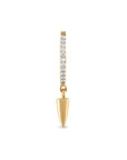 Social Anarchy Micro Diamond Huggie - Dangling Spike