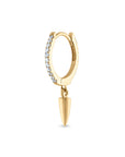 Social Anarchy Micro Diamond Huggie - Dangling Spike