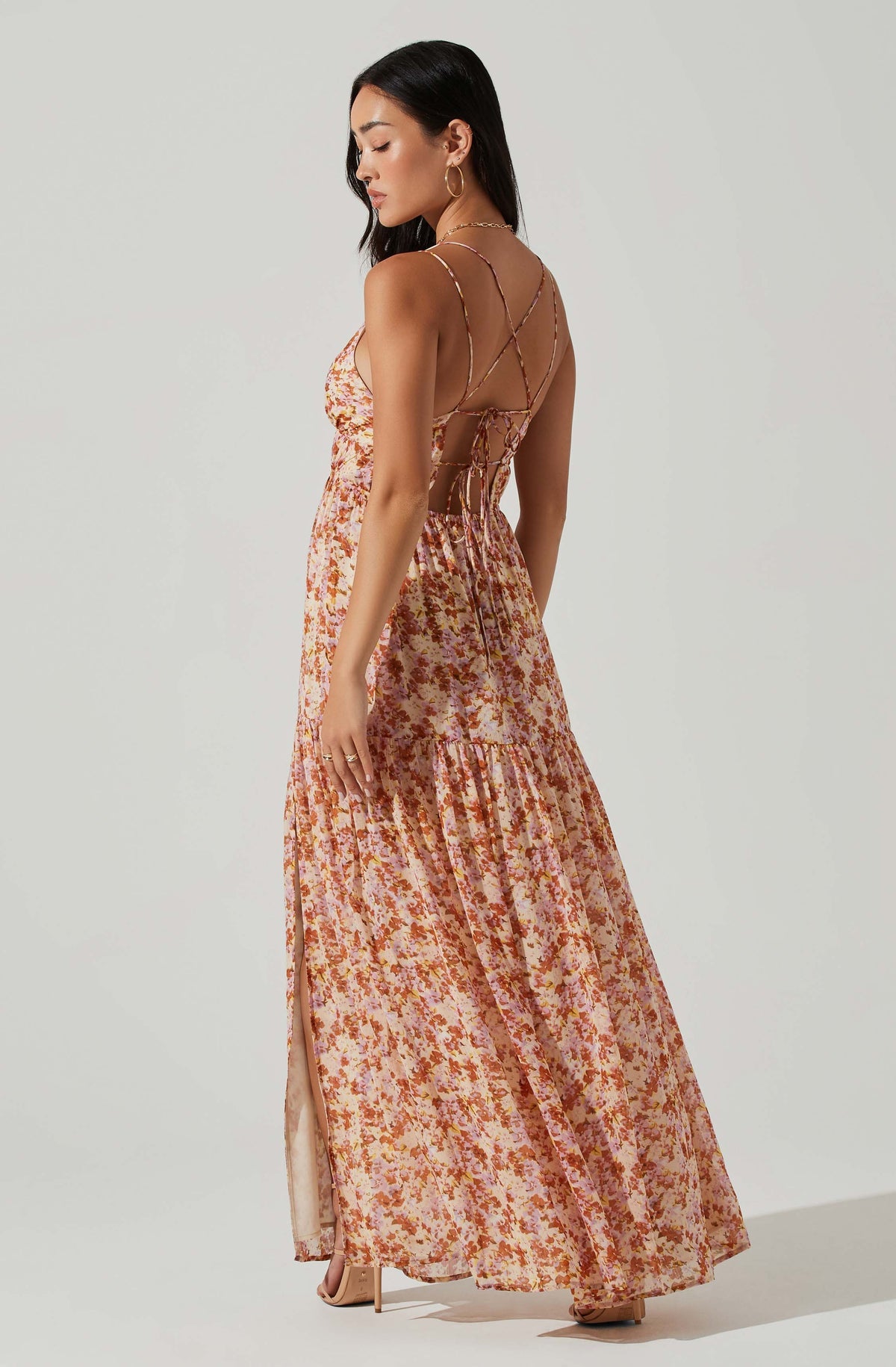 ASTR Ryliana Floral Tiered Maxi