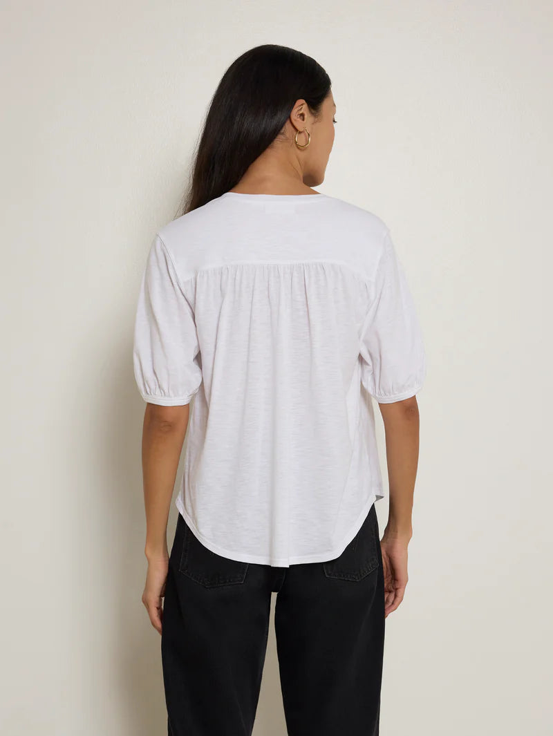 Nation Edie Shirred Shoulder Top