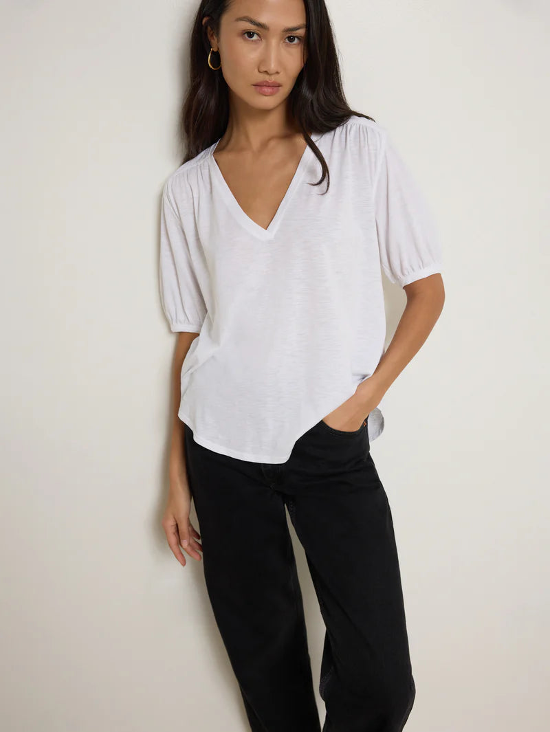 Nation Edie Shirred Shoulder Top