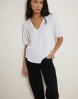 Nation Edie Shirred Shoulder Top
