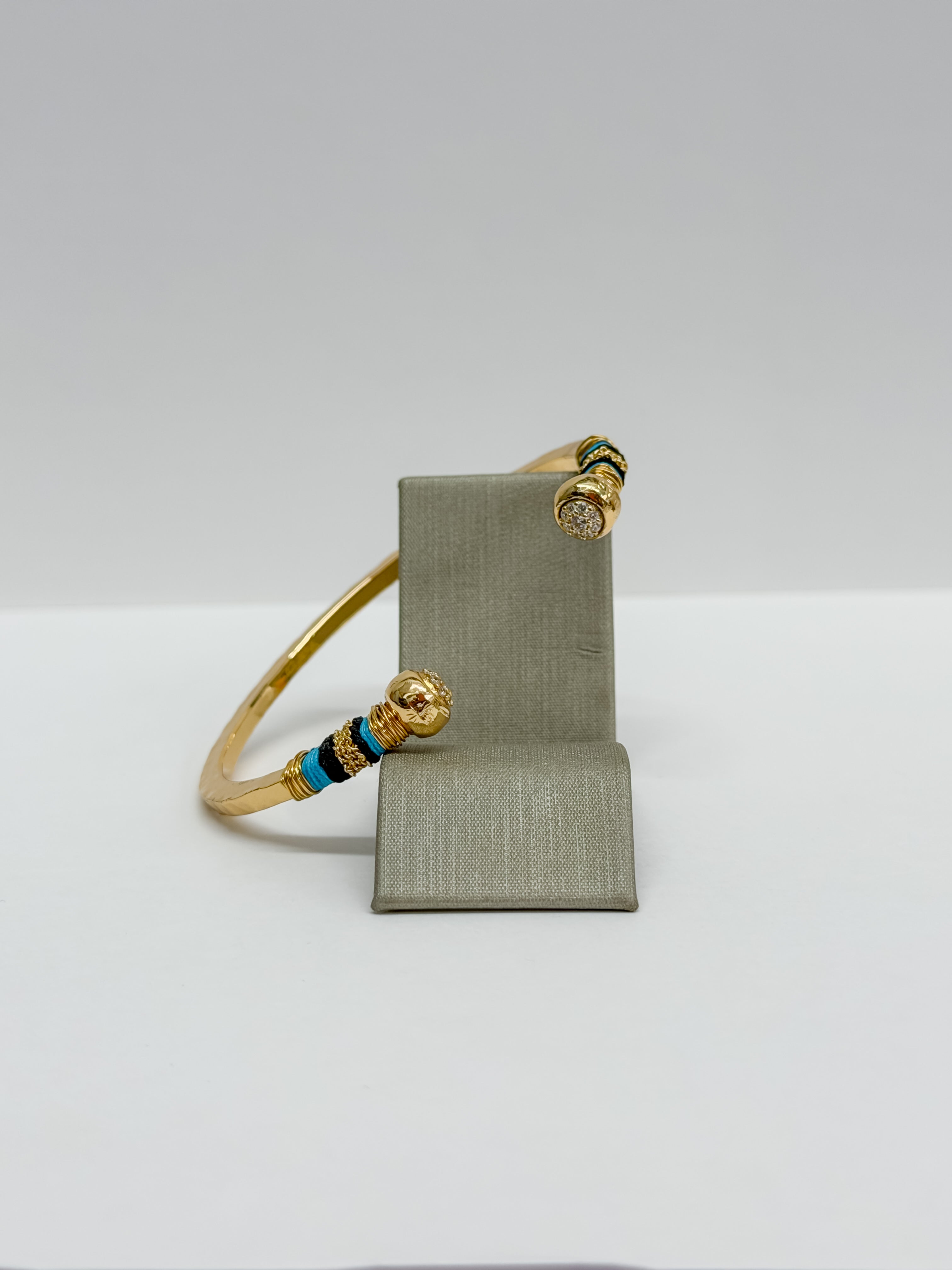 Gas Bijoux Sari Metal Bracelet Blue