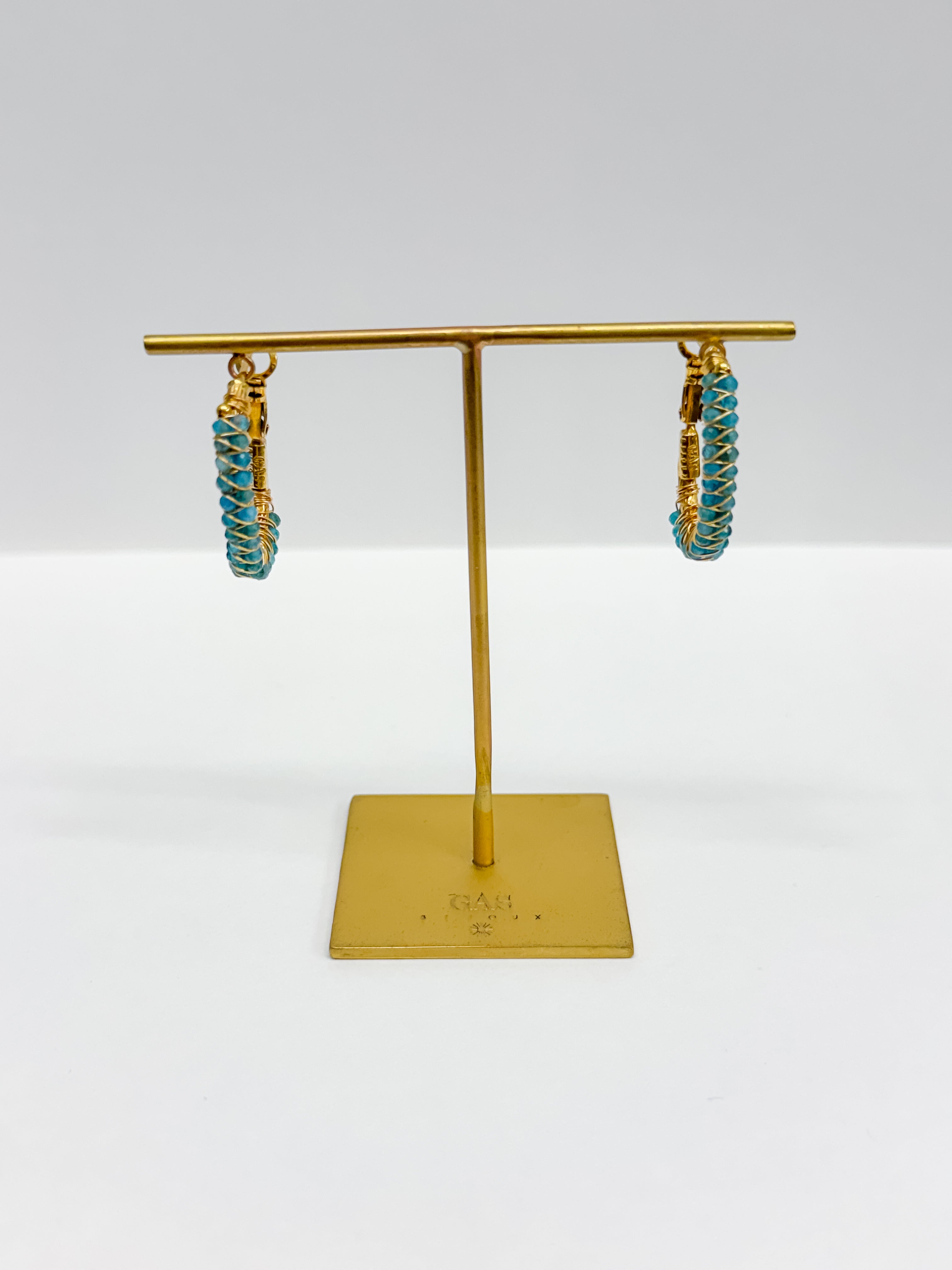 Gas Bijoux Lyre Earrings Cobalt