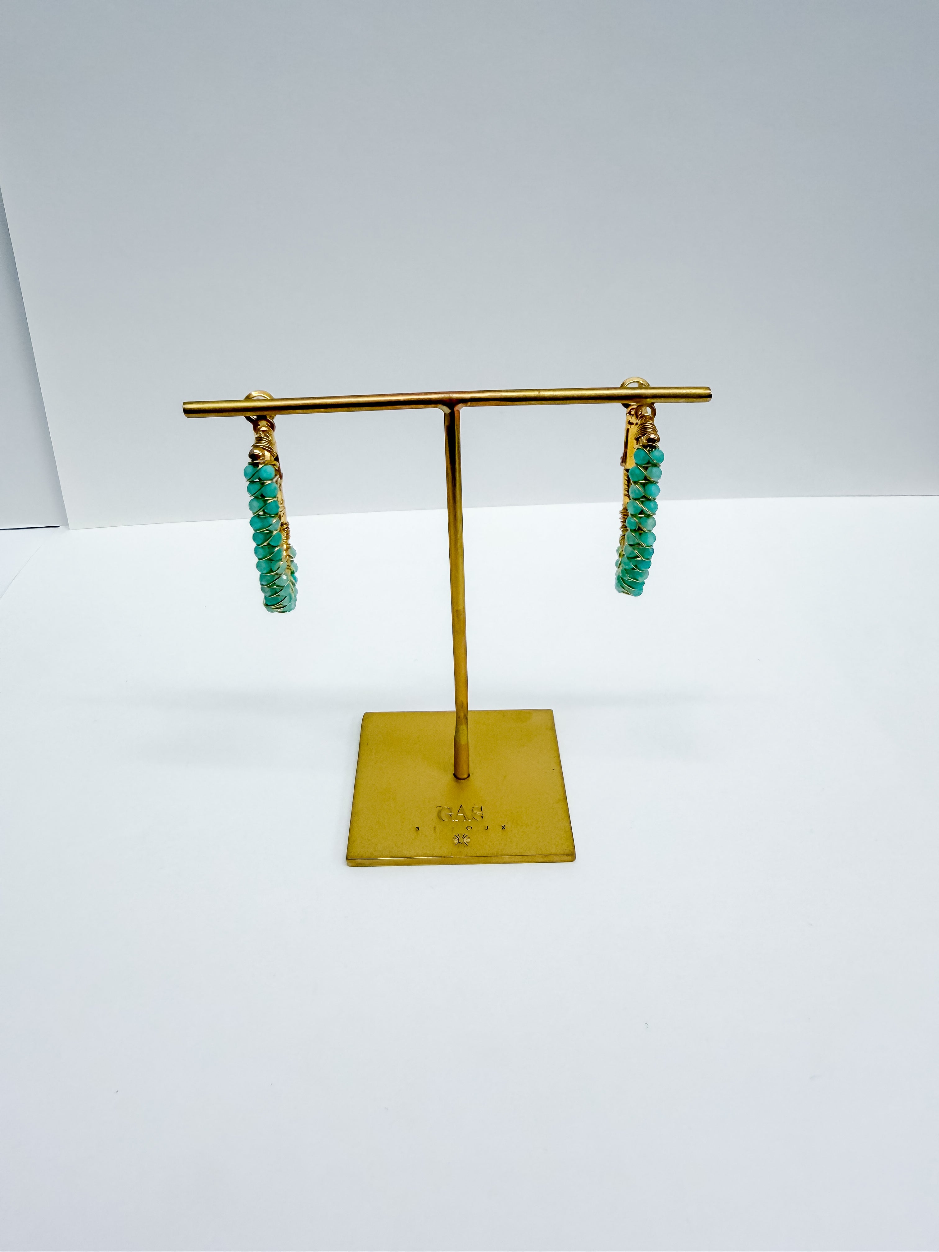 Gas Bijoux Lyre Earrings Turquoise
