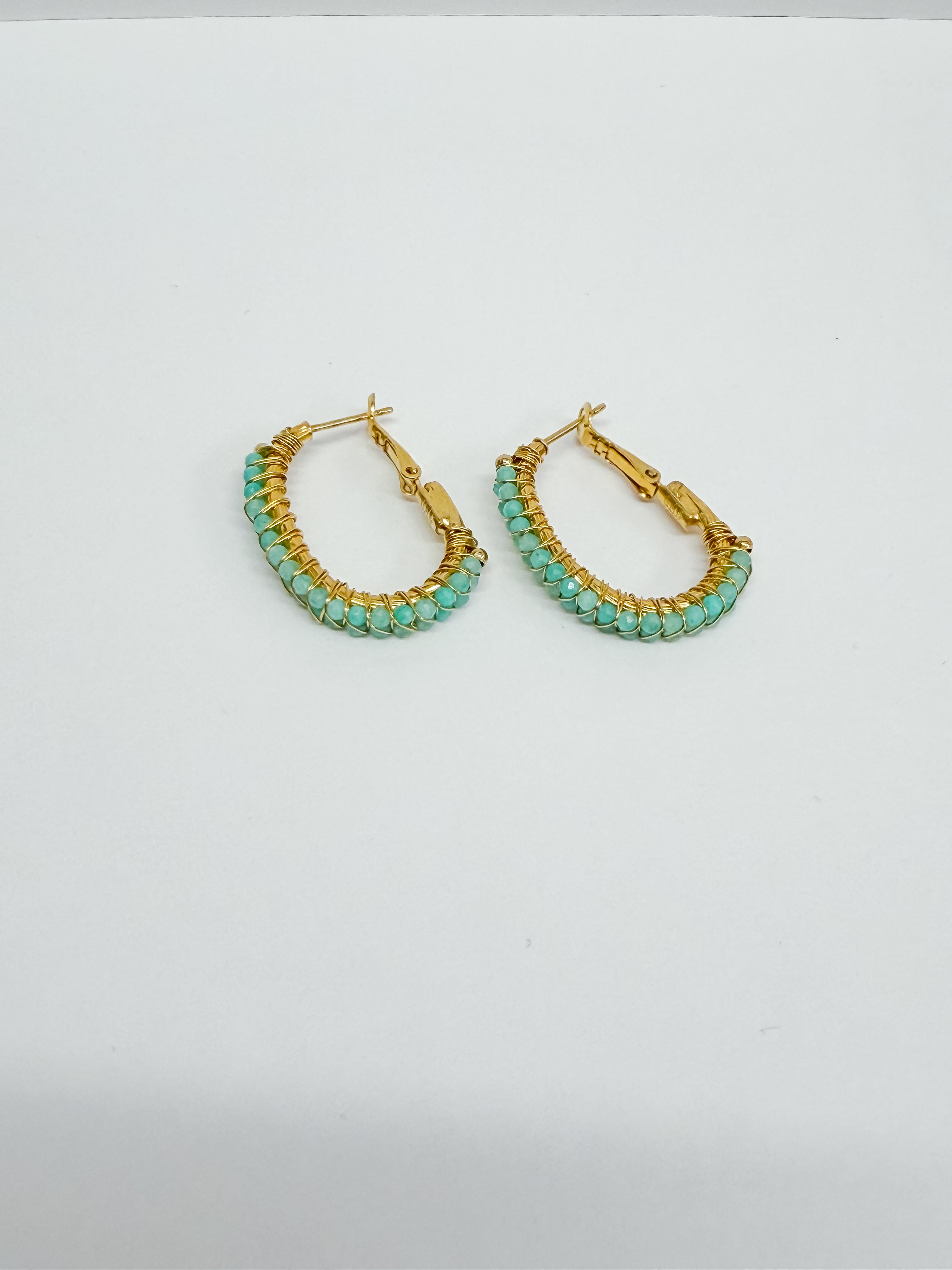 Gas Bijoux Lyre Earrings Turquoise