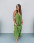 Chaser Bull Piquant Green Maxi Dress