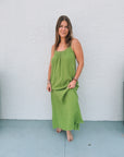 Chaser Bull Piquant Green Maxi Dress