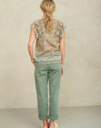 M.A.B.E. Jaci Print Frill Top