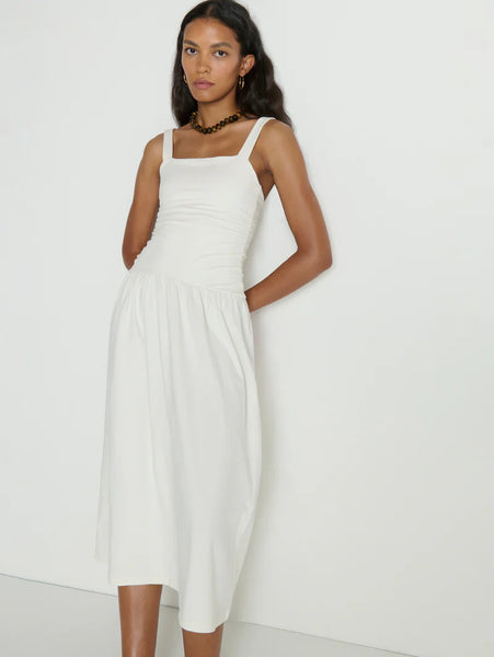 jennie midi dress Jennie Midi Dress by Nation Los Angeles in Ivory, Size: XS at Anthropologie