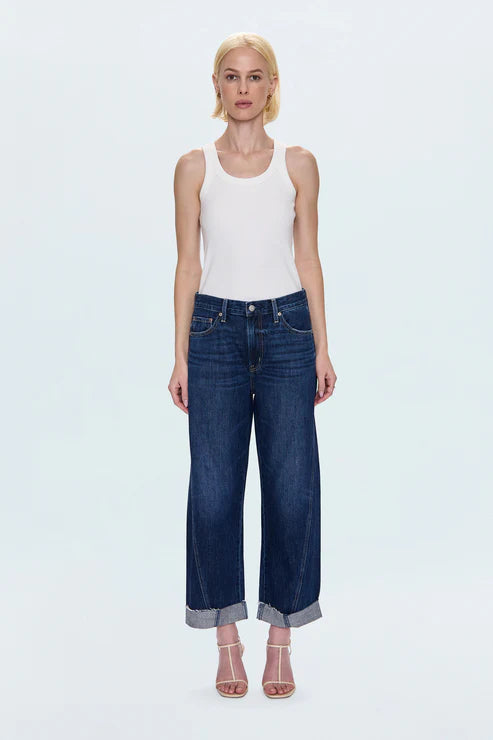 Pistola Kacey Mid Rise Cuffed Boyfriend Jeans