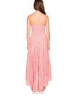 Susana Monaco Stripe Linen String High Low Dress