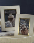 Zodax Bossa Ribbed White Resin Photo Frame