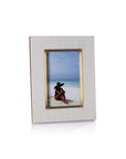 Zodax Bossa Ribbed White Resin Photo Frame