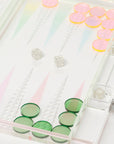 Ombre Lucite Backgammon Sherbert
