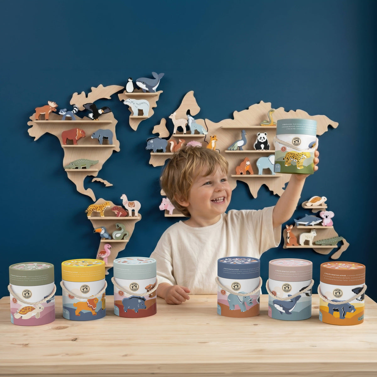 World Animals Wooden Blocks - South America