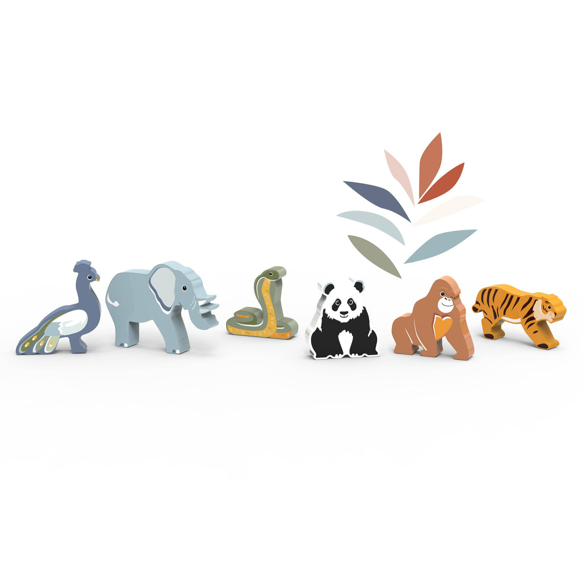 World Animals Wooden Blocks - Asia