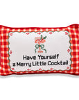 Furbish Studio Merry Little Cocktail Needlepoint Pillow