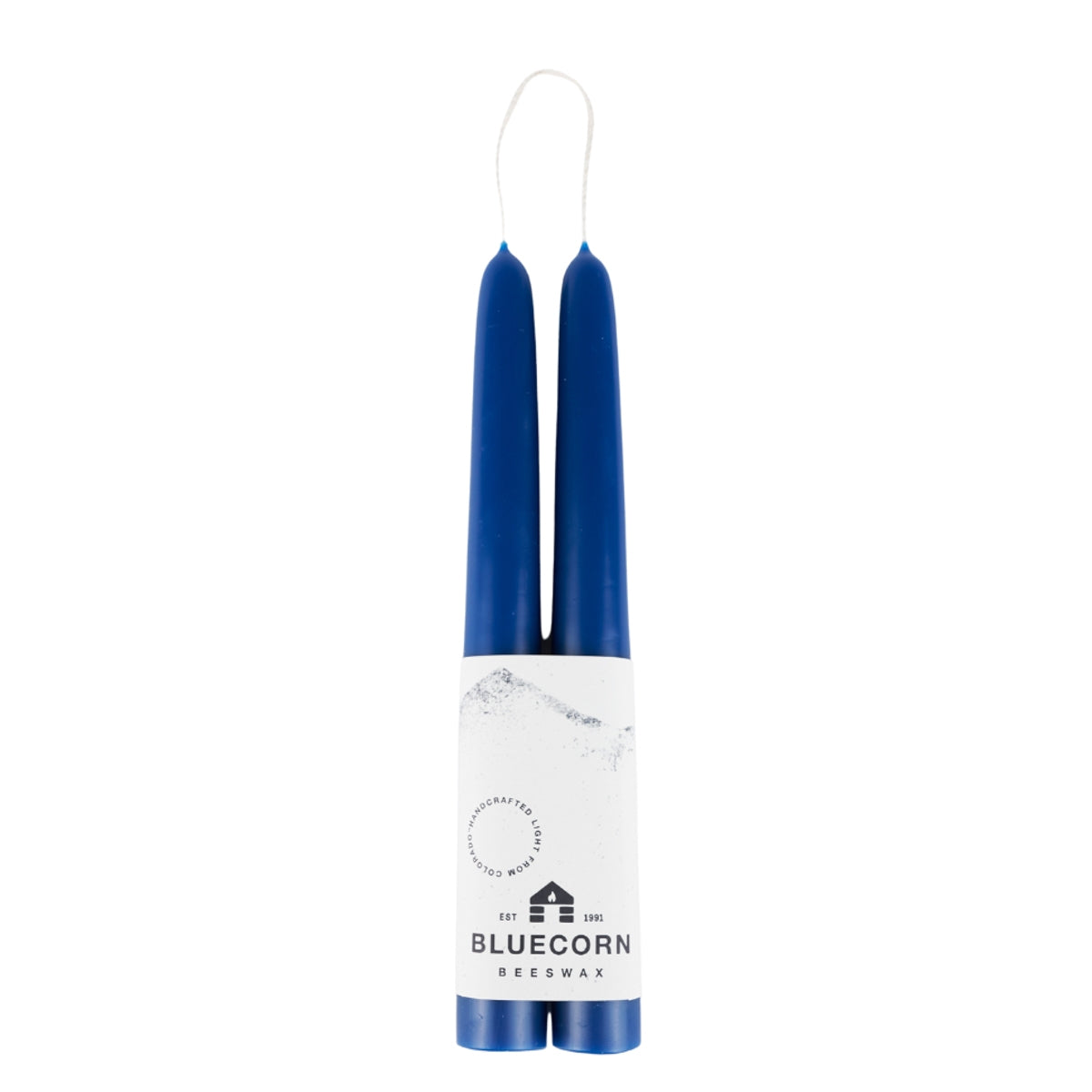 Bluecorn Hand-Dipped Beeswax Taper Candles