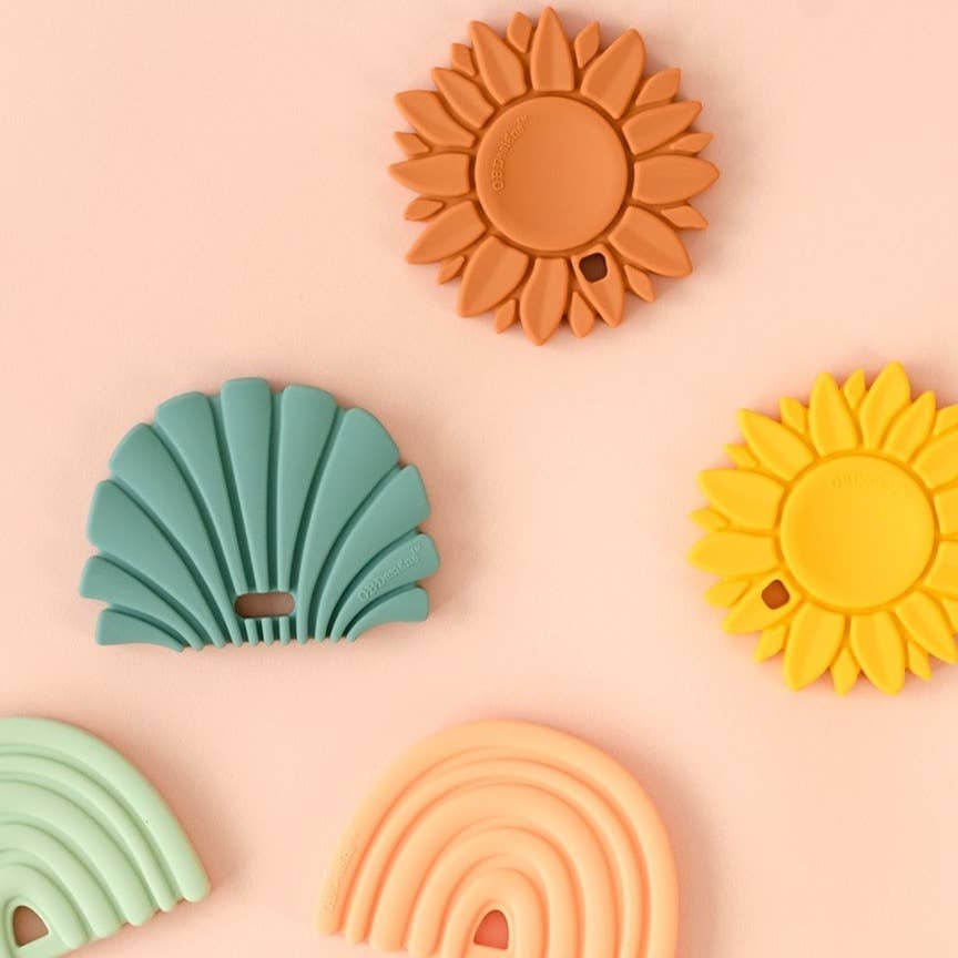 OB Designs Silicone Shell Teether | Gold