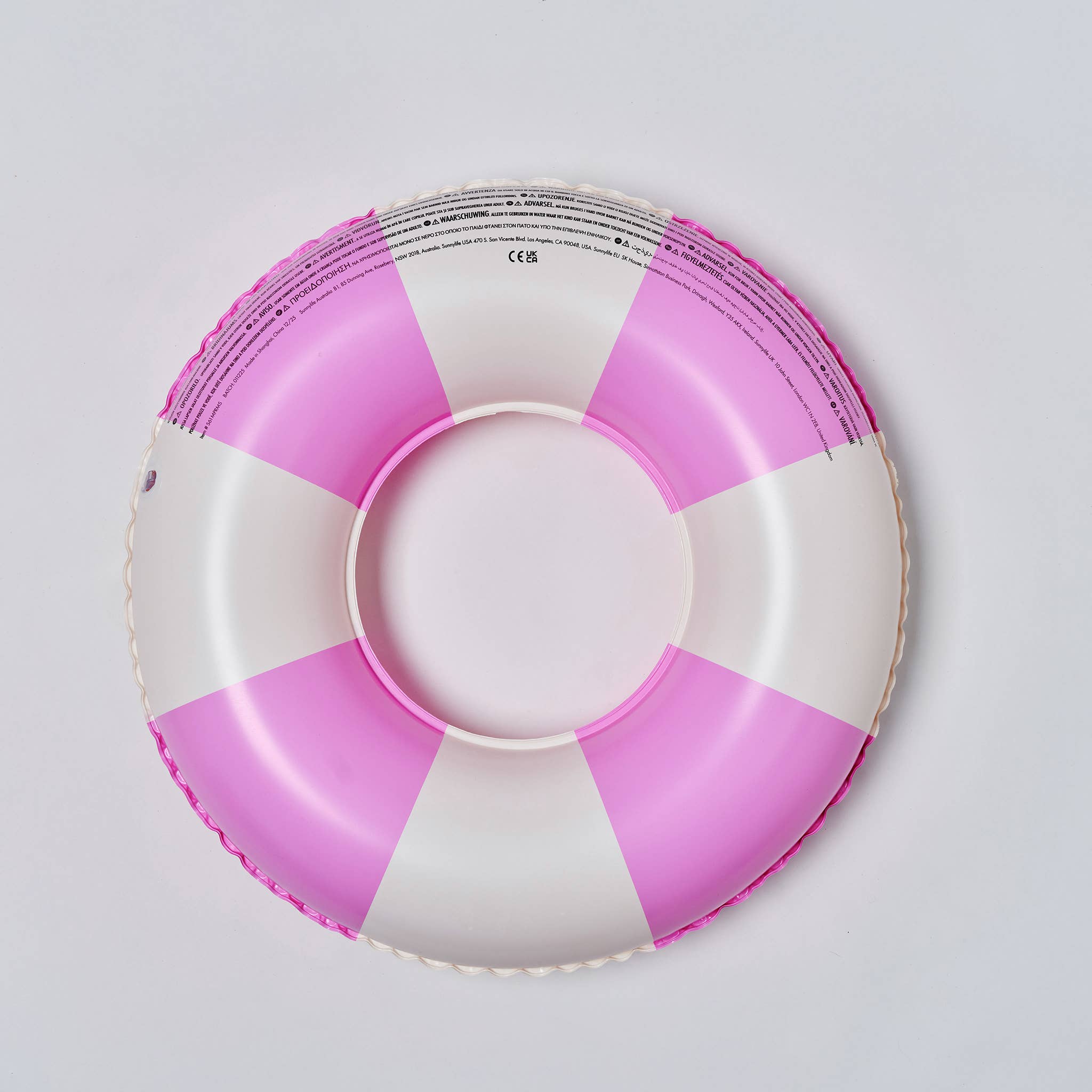 Mini Pool Ring Pool Party Magenta Stripe