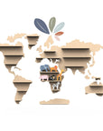 World Map Animal Shelf