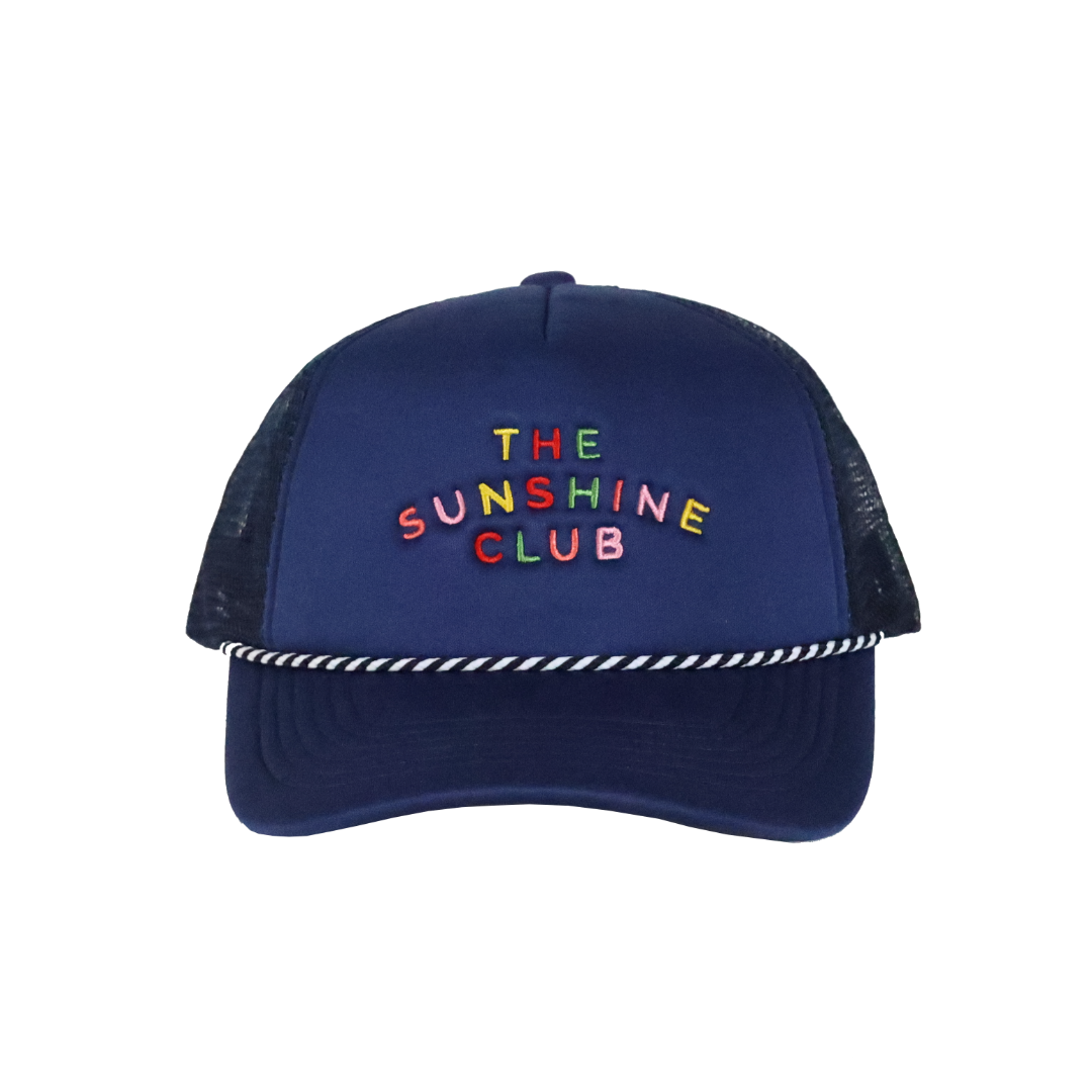 Rainbow Embroidered Sunshine Club Trucker Hat