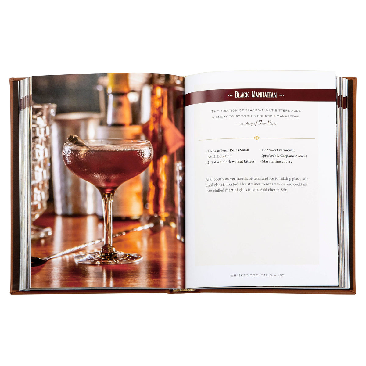 Whiskey Cocktails Leather-Bound