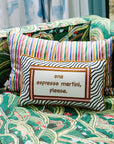 Furbish Studio Espresso Martini Needlepoint Pillow